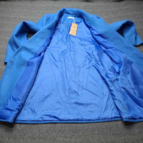 Tendency Coat Womens Medium Double Breasted Long Lined Classic Peacoat EU 40 - Picture 4 of 7